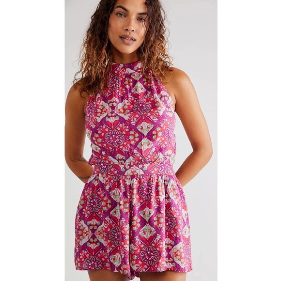 Free People Coral Tides Romper - Picture 11 of 11